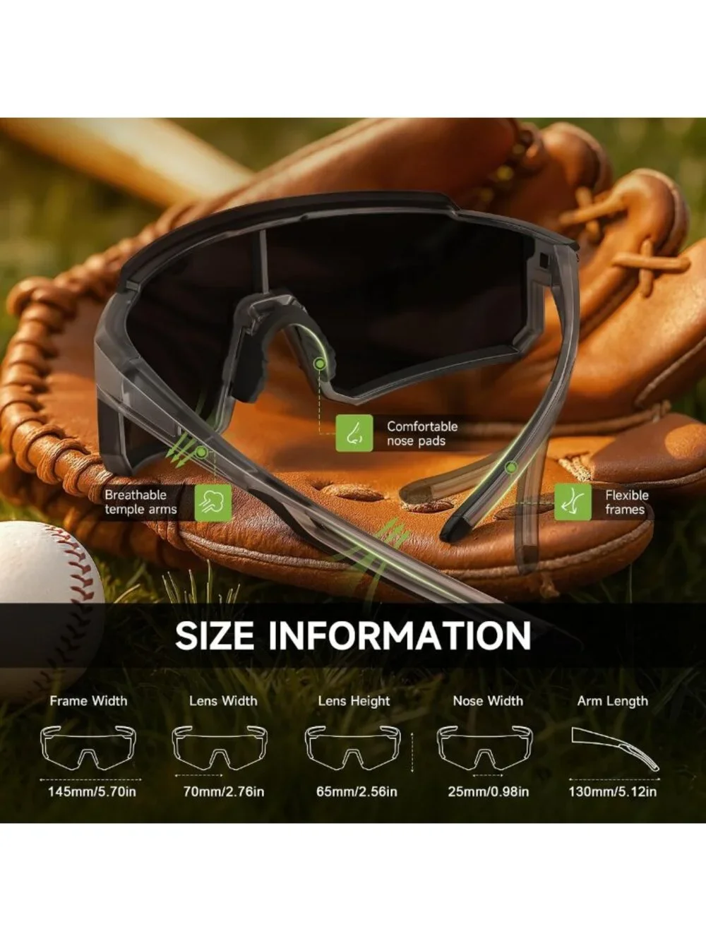 3 Pack Polarized UV Protection Sunglasses for Men & Women - Sports, Cycling